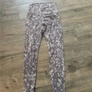 lululemon athletica Snake Print Leggings - Gray and White